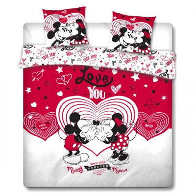 Capa Edredon Casal Minnie e Mickey Love You Disney 240x220cm
