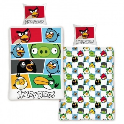 Capa Edredon + Fronha Angry Birds Reversivel