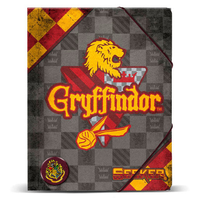 Capa Elásticos A4 32 cm Harry Potter Quidditch Gryffindor