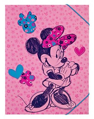 Capa Elásticos A4 efeito UV Minnie