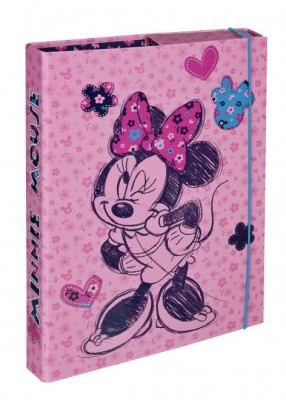 Capa Rígida A4 Elásticos Minnie