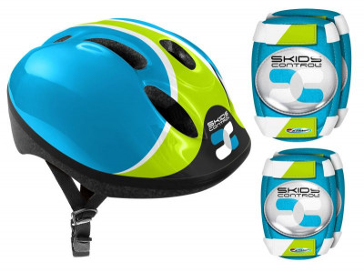 Capacete + Proteções Azul Skids Control