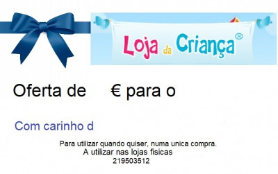 Cartão presente azul