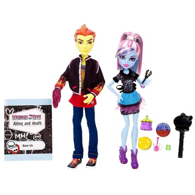 Casal monster high Abominável Abbey e Heath