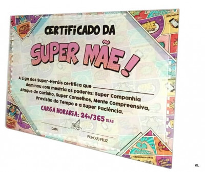 Certificado Super Mãe