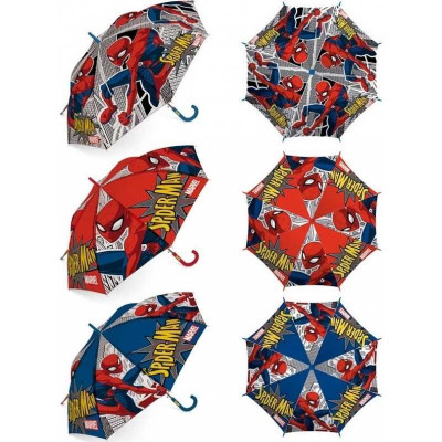 Chapéu Chuva Automático Spiderman Marvel Sortido 48cm