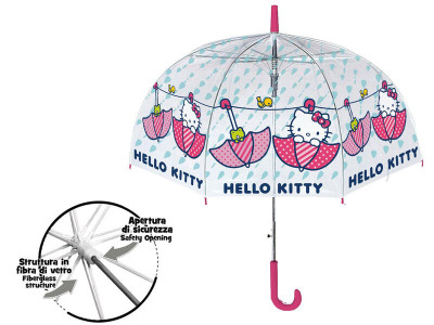 Chapéu Chuva Bolha Hello Kitty 42cm