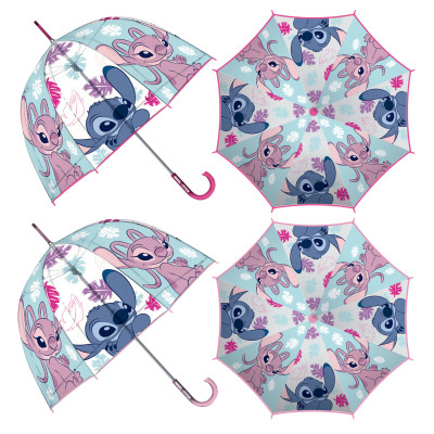 Chapéu Chuva Bolha Manual Stitch e Angel Disney Chapéu Chuva Bolha Manual Stitch e Angel Disney