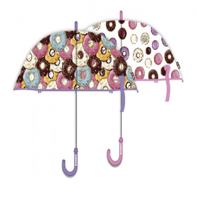 Chapéu Chuva Donuts Transparente 58cm