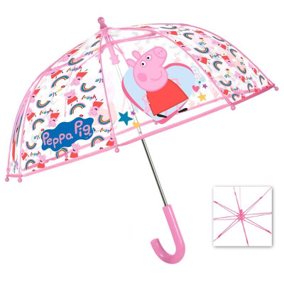 Chapéu Chuva Manual Porquinha Peppa 42cm