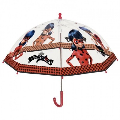 Chapéu chuva transparente 42cm - Ladybug