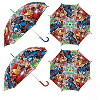 Chapéu Chuva Transparente Manual Avengers Sortido 46cm