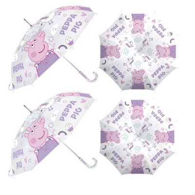 Chapéu Chuva Transparente Porquinha Peppa Sortido 46cm