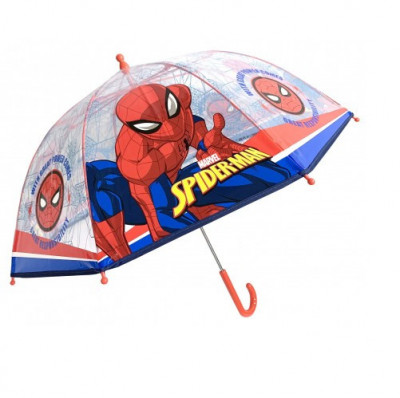 Chapéu Chuva Transparente Spiderman 45cm