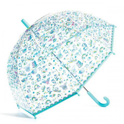 Chapéu Chuva Transparente Unicórnio 48cm