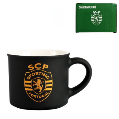 Chávena de Café Preta Veludo Sporting C. P.
