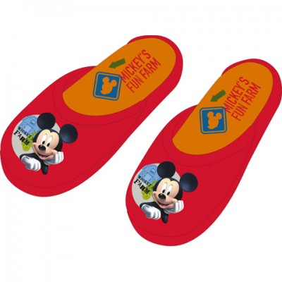 Chinelos de Veludo Mickey 12 Und