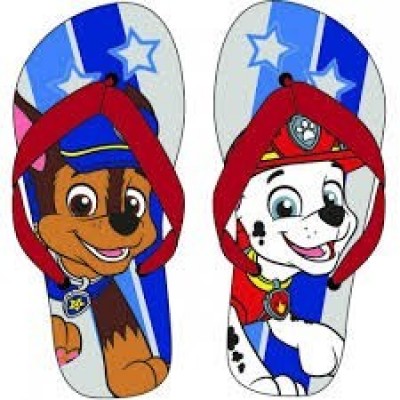 Chinelos Flip-Flop Patrulha Pata Marshall e Chase Stars