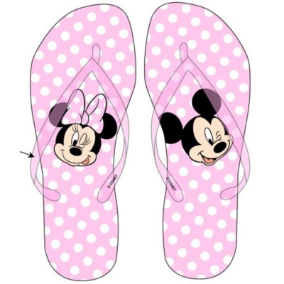 Chinelos Praia Minnie e Mickey Dots