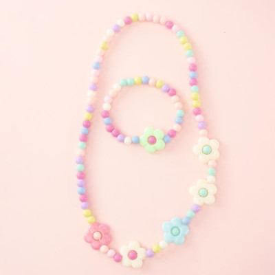 Colar + Pulseira Flores