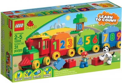 Comboio aprende contar LEGO