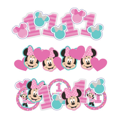 Confettis Minnie Mouse 1ºAniversário