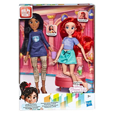 Conjunto 2 Bonecas Ariel e Pocahontas Rebeldes Princesas Disney