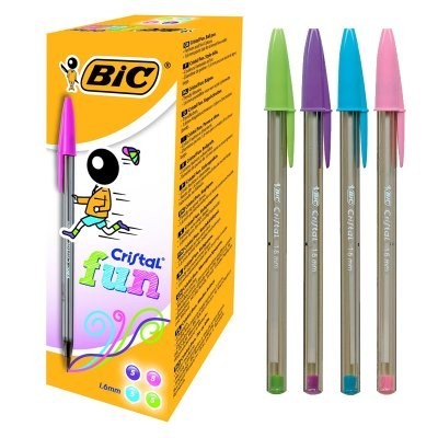 Conjunto 20 Esferográficas Bic Cristal Fun