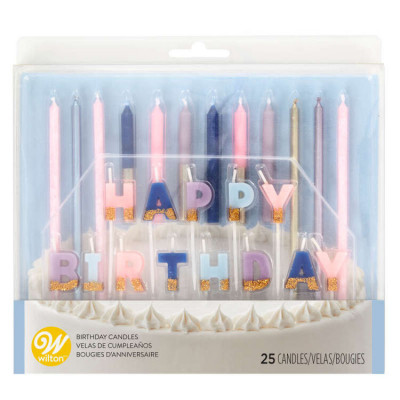 Conjunto 25 Velas Florais Wilton