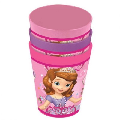 Conjunto 3 copos Disney Princesa Sofia