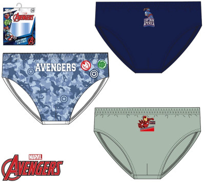 Conjunto 3 Cuecas Slips Menino Avengers AVC