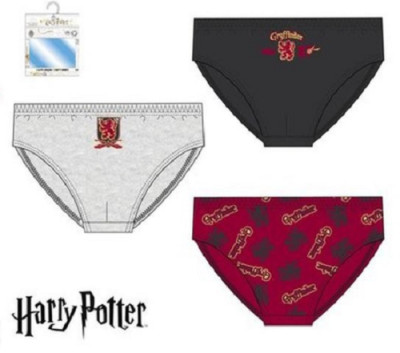 Conjunto 3 Cuecas Slips Menino Harry Potter