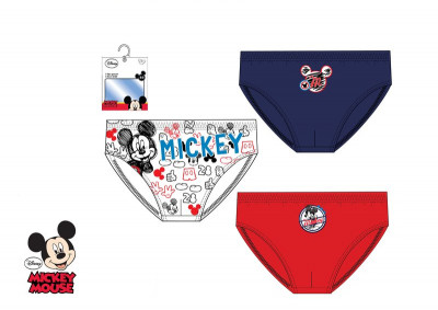 Conjunto 3 Cuecas Slips Menino Mickey Disney