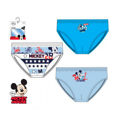 Conjunto 3 Cuecas Slips Menino Mickey Marinheiro