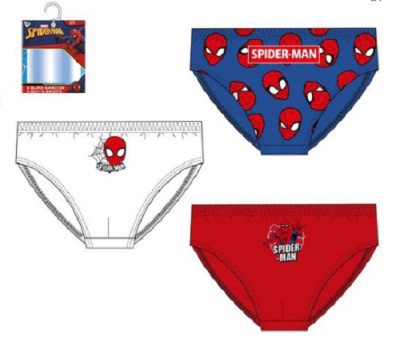 Conjunto 3 Cuecas Slips Menino Spiderman Spy