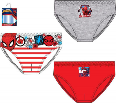 Conjunto 3 Cuecas Slips Menino Spiderman Stripes