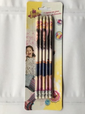 Conjunto 5 lápis c/ borracha Sou Luna