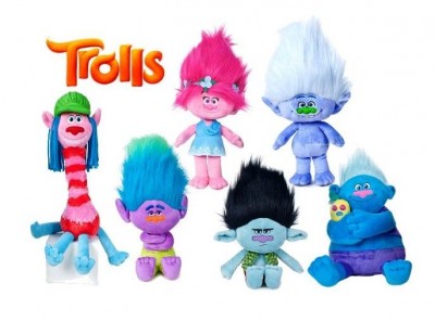Conjunto 6 Peluches Trolls
