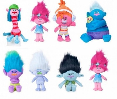 Conjunto 8 Peluches Trolls