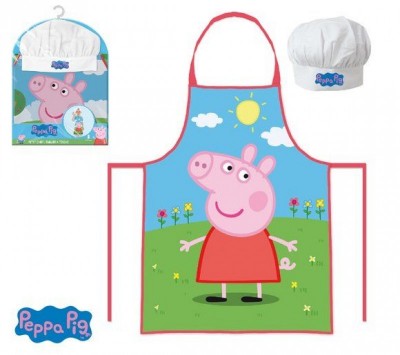 Conjunto avental+chapéu Chef Peppa Pig