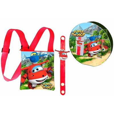 Conjunto bolsa + pulseira Super Wings
