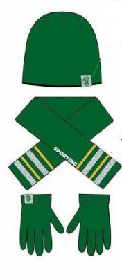 Conjunto Cachecol, Luva e Gorro de Criança Sporting