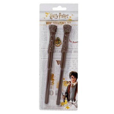 Conjunto Caneta e Lápis Varinha Harry Potter