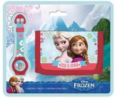 Conjunto carteira + relógio Disney Frozen