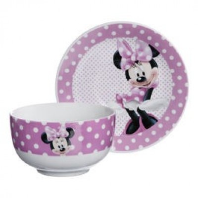Conjunto Cerâmica pequeno almoço Disney Minnie