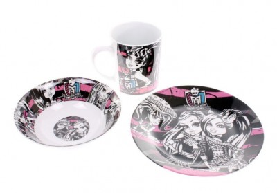 Conjunto ceramica refeição monster high