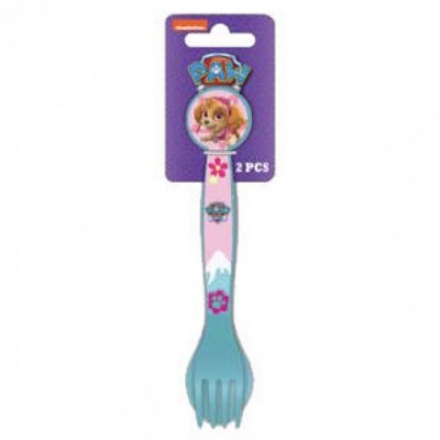 Conjunto Colher + Garfo Patrulha Pata Skye