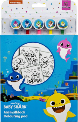 Conjunto Colorir com Lápis Baby Shark