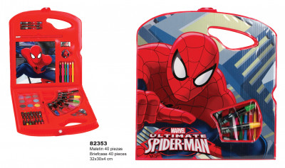 Conjunto Colorir Rígido 40 peças Spiderman