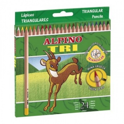 Conjunto de 24 lápis de cor Alpino Tri